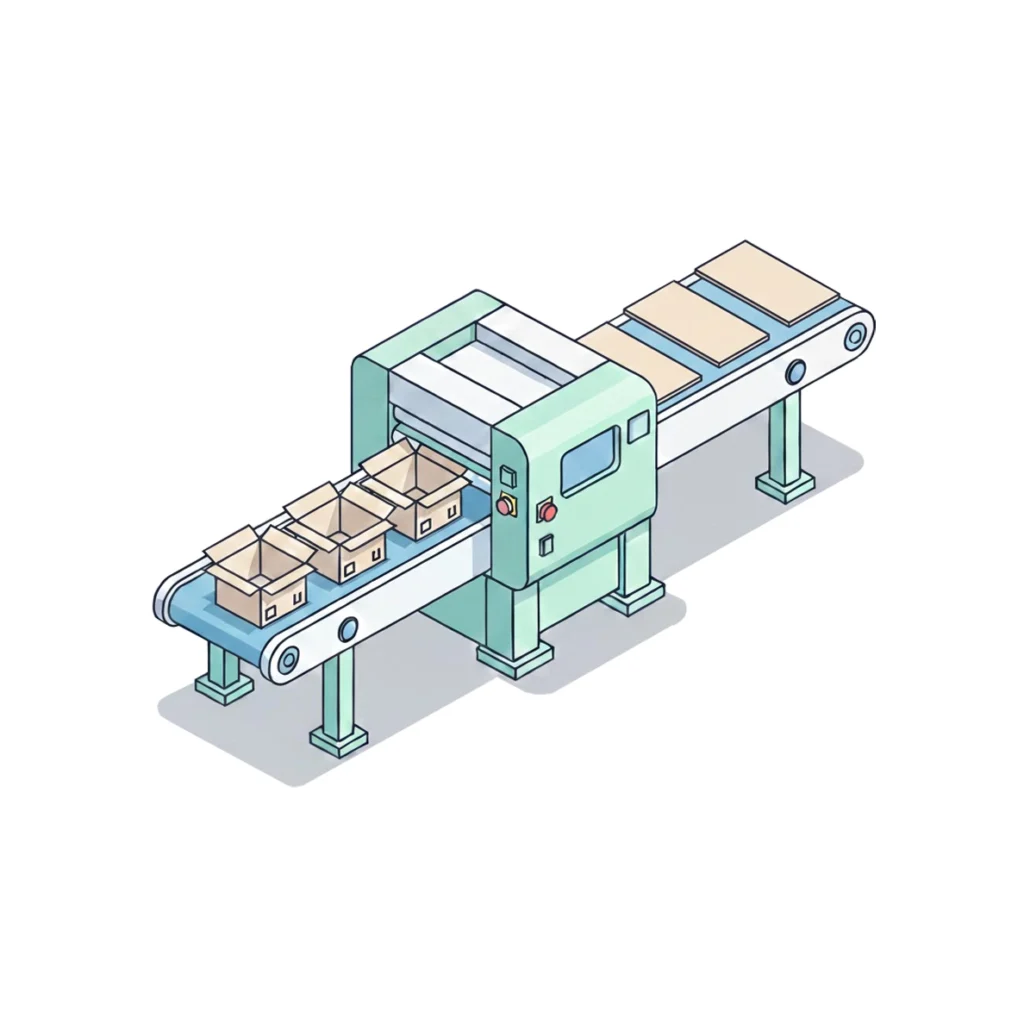 illustratie dozenopzetmachine