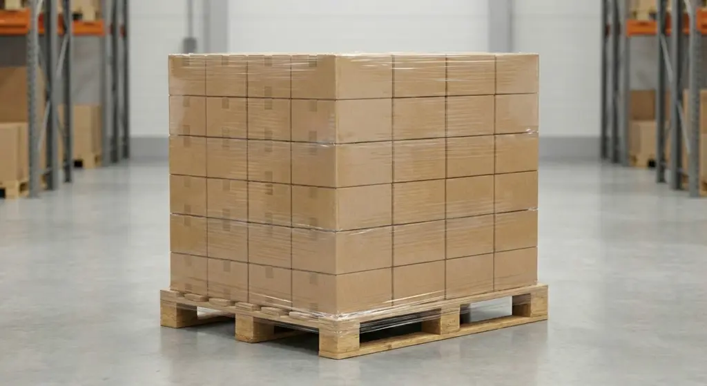 Pallet in wikkelfolie